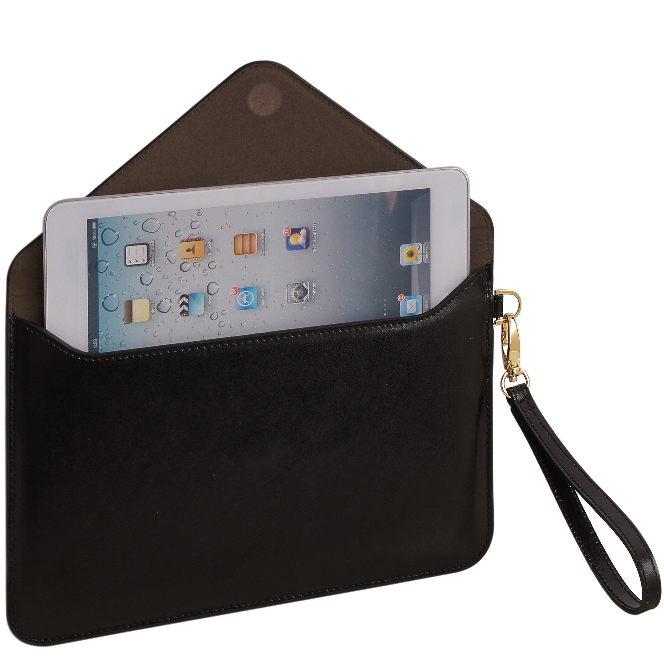 Paperthinks™ Recycled Leather Folio For iPad Mini and 7" Tablets, Black