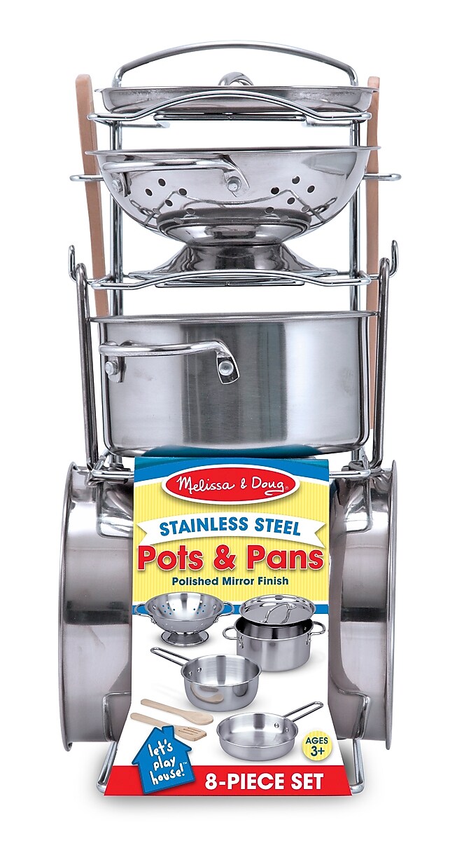 Melissa & Doug Let's Play House! Pots & Pans Set, 6/Pack (4265)