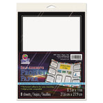 Pacon® Self-Adhesive Project Paper, 8-1/2 x 11", White/Black, 8/Pack