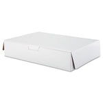 Southern Champion Tray White Paperboard Lock Corner Bakery Box, 4" x 14" x 19", 50/Pack