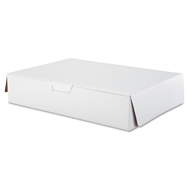 Southern Champion Tray White Paperboard Lock Corner Bakery Box, 4" x 14" x 19", 50/Pack