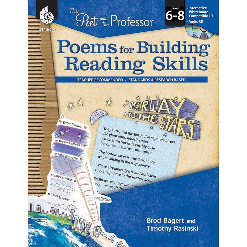 Shell Education The Poet and the Professor Poems for Building Reading Skills Book, Grade 6 - 8