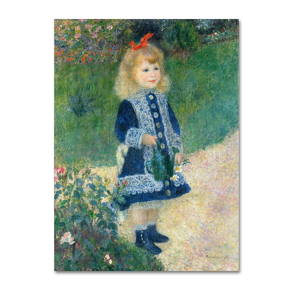 Trademark Fine Art 18" x 24" Hidden Wooden Frame A Girl with a Watering Can 1876