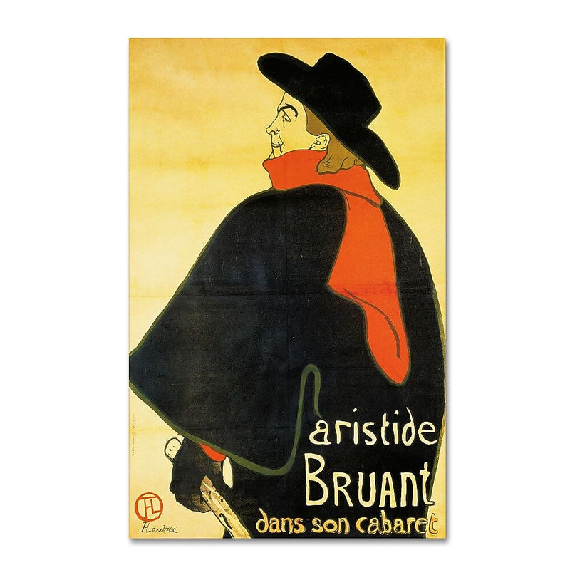 Trademark Fine Art 19" x 12" Wooden Frame Aristide Bruant