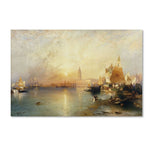 Trademark Fine Art 12" x 19" Wooden Frame Sunset, Venice 1902