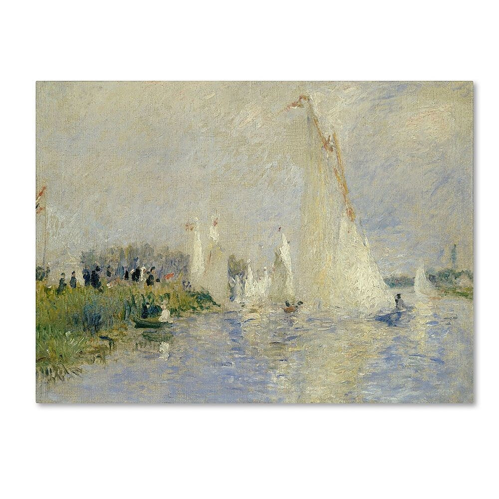 Trademark Fine Art 24" x 32" Hidden Wooden Frame Regatta at Argenteuil 1874