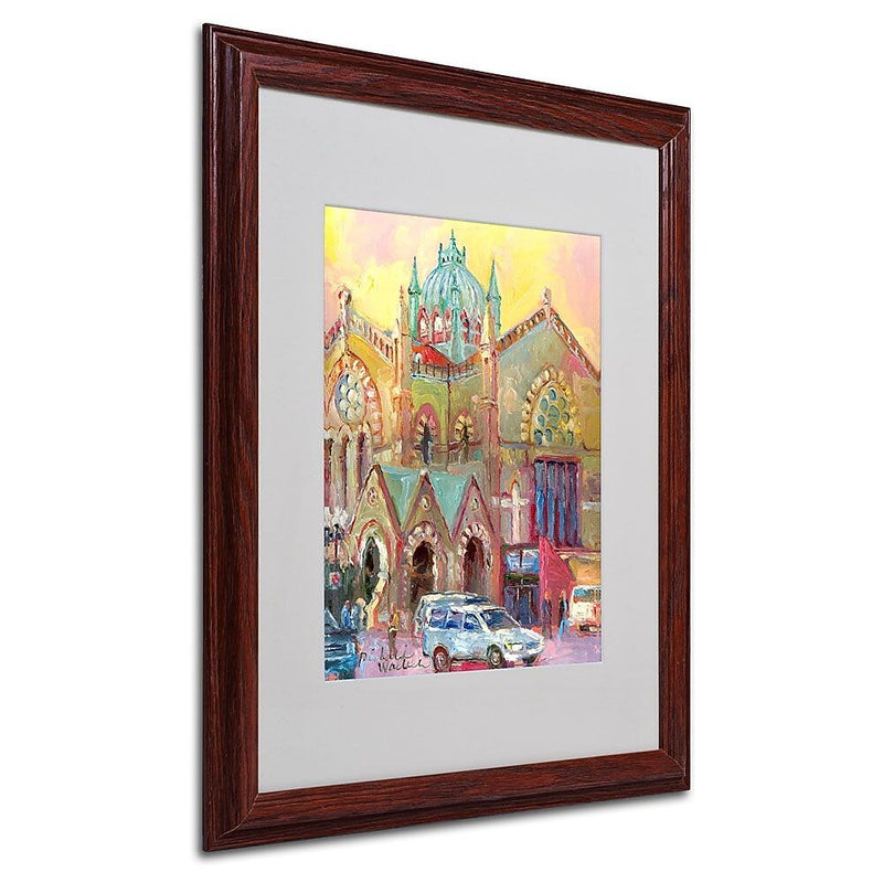 Trademark Fine Art 16" x 20" Wood Frame Boston 2 Dark Wood