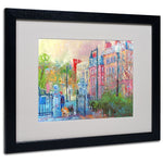 Trademark Fine Art 20" x 16" Wood Frame Matted Framed Art, Black