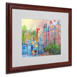 Trademark Fine Art 20" x 16" Wood Frame Matted Framed Art, Dark Wood