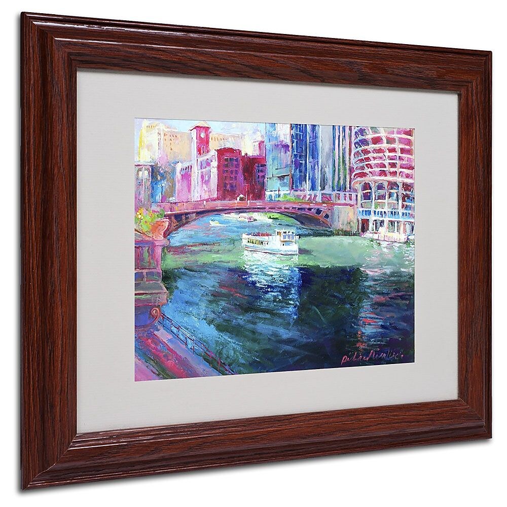 Trademark Fine Art 11" x 14" Acrylic Chicago 2, Dark Wood