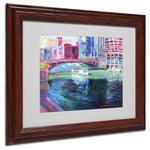 Trademark Fine Art 11" x 14" Acrylic Chicago 2, Dark Wood