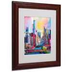 Trademark Fine Art 11" x 14" Acrylic Chicago 3, Dark Wooden Frame