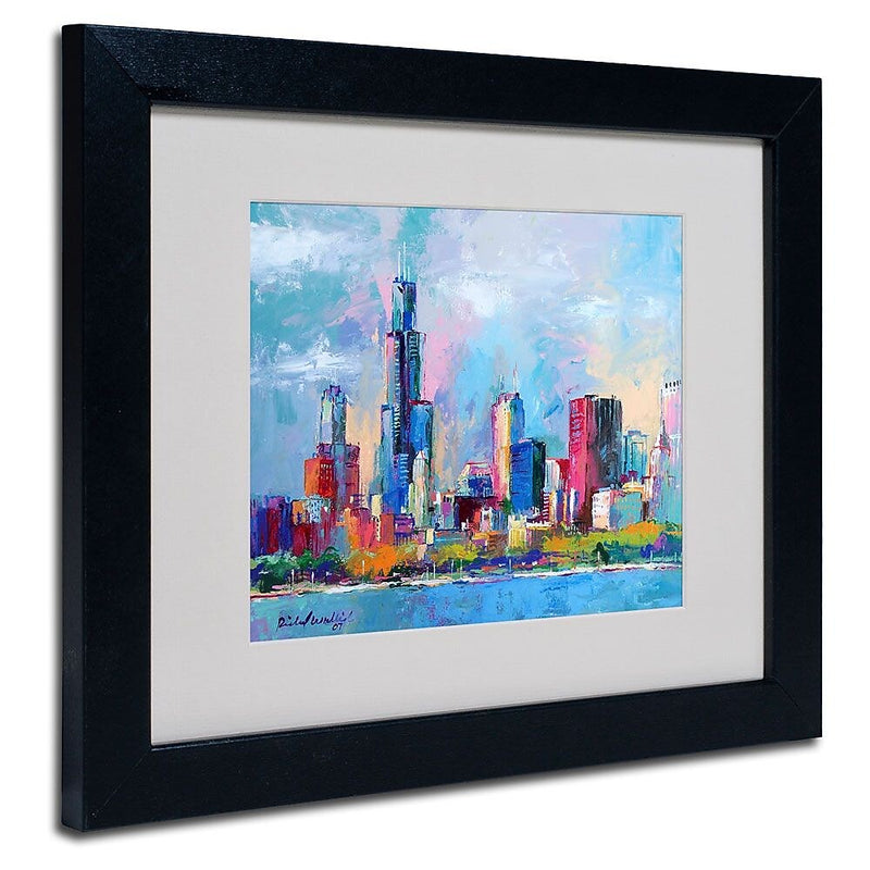Trademark Fine Art 11" x 14" Acrylic Chicago 5, Black Frame