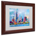Trademark Fine Art 11" x 14" Acrylic Chicago 5, Dark Wood Frame