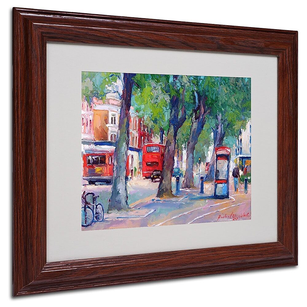 Trademark Fine Art 11" x 14" Acrylic Chicago 6, Dark Wood Frame