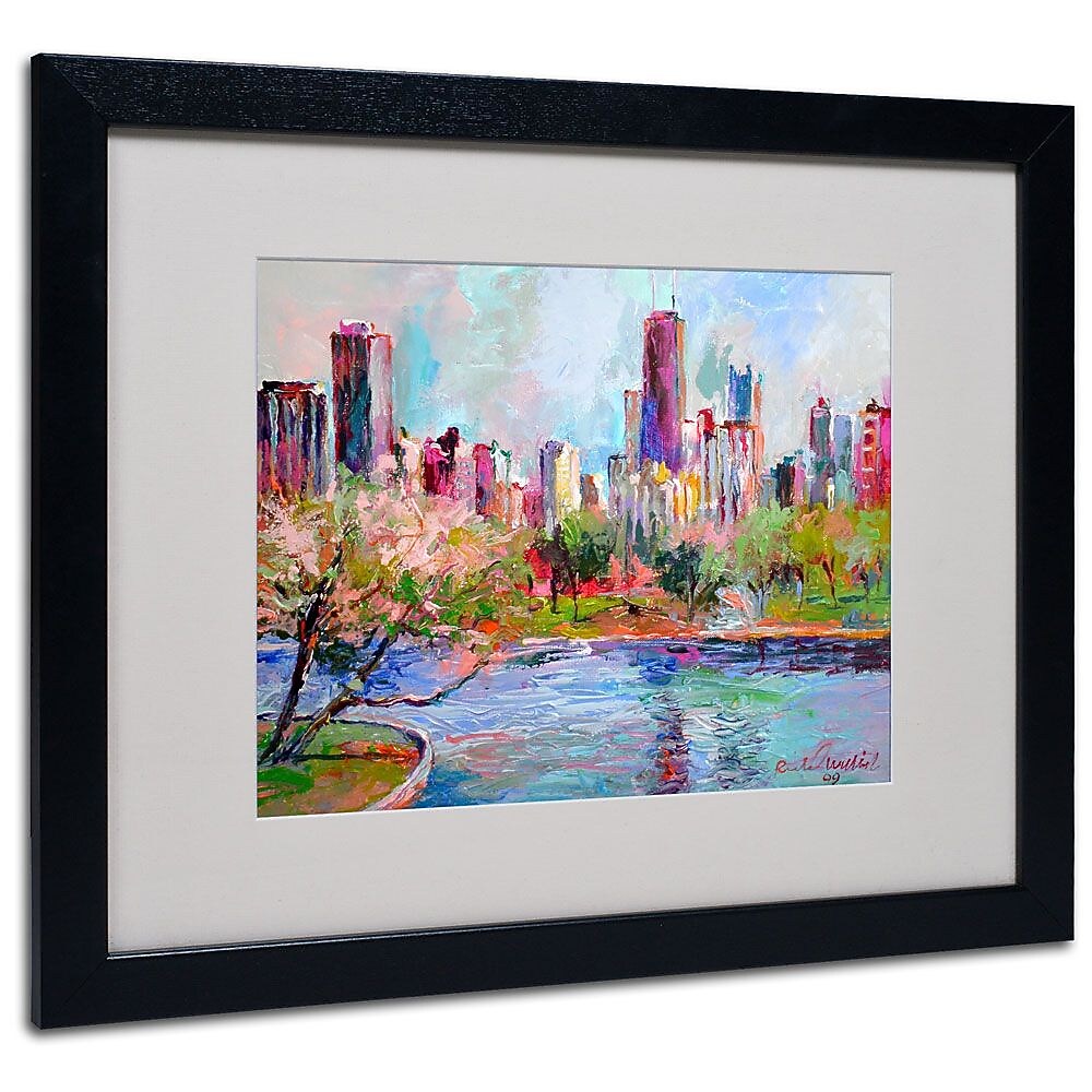 Trademark Fine Art 16" x 20" Acrylic Cityscape 2, Black Frame