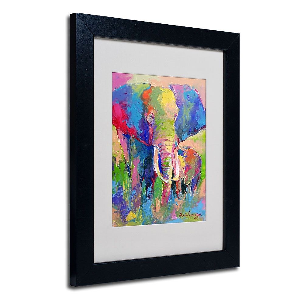 Trademark Fine Art 11" x 14" Acrylic, Canvas & Wood Matted Framed Art, Black Frame