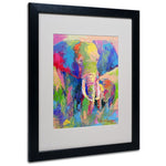 Trademark Fine Art 20" x 16" Acrylic Elephant 1, Black