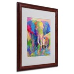 Trademark Fine Art 20" x 16" Acrylic Elephant 1, Dark Wood