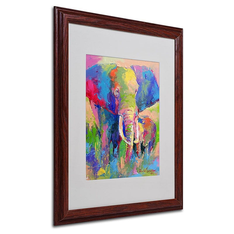 Trademark Fine Art 20" x 16" Acrylic Elephant 1, Dark Wood