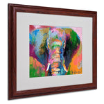 Trademark Fine Art 16" x 20" Acrylic Elephant 2, Dark Wood