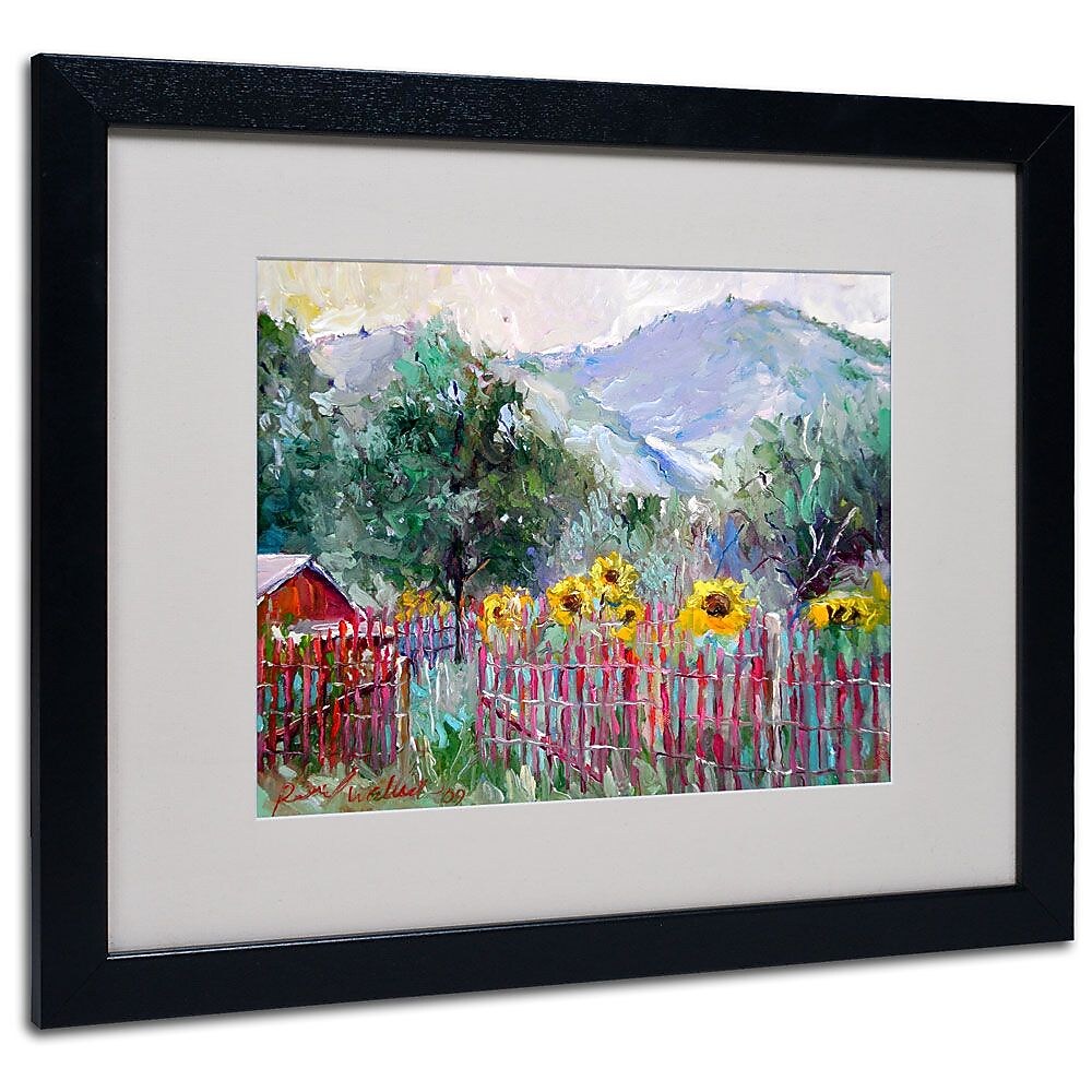 Trademark Fine Art 16" x 20" Canvas Matted Framed Art, Black Frame