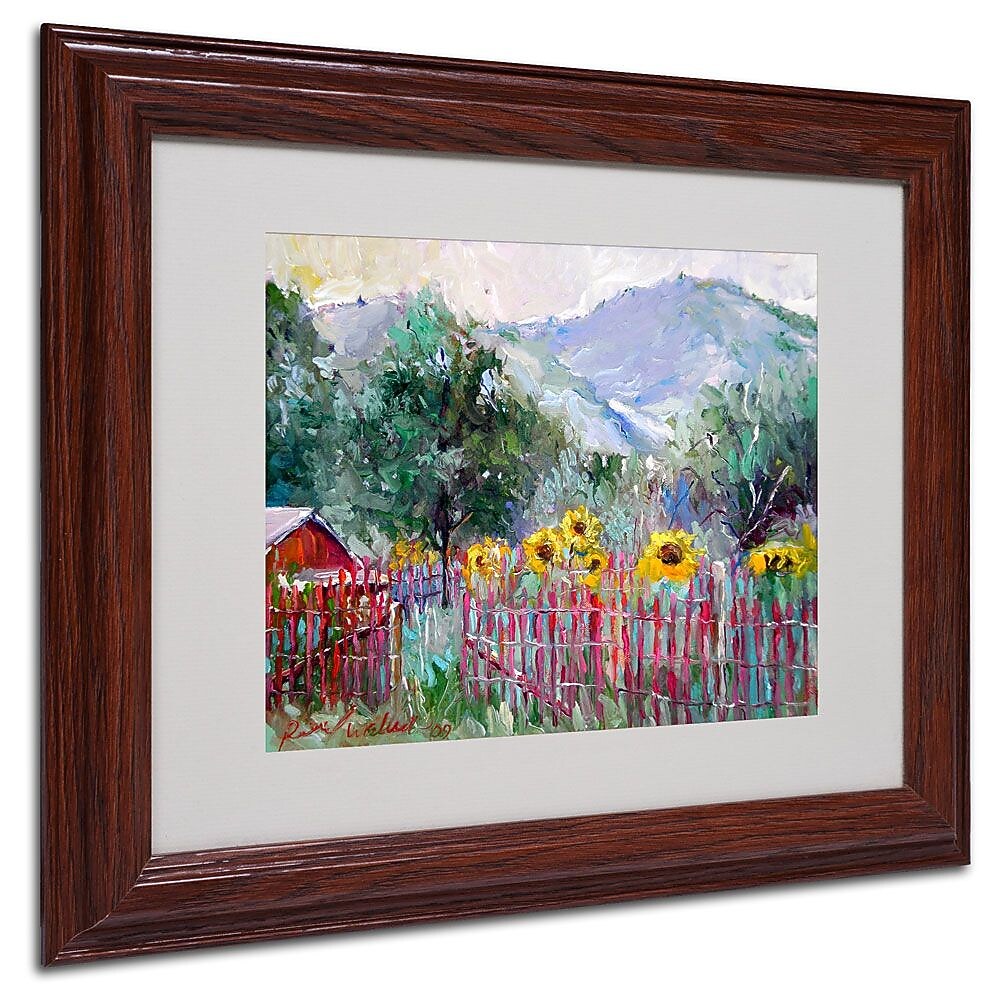 Trademark Fine Art 11" x 14" Acrylic Foothills, Dark Wood