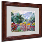 Trademark Fine Art 11" x 14" Acrylic Foothills, Dark Wood