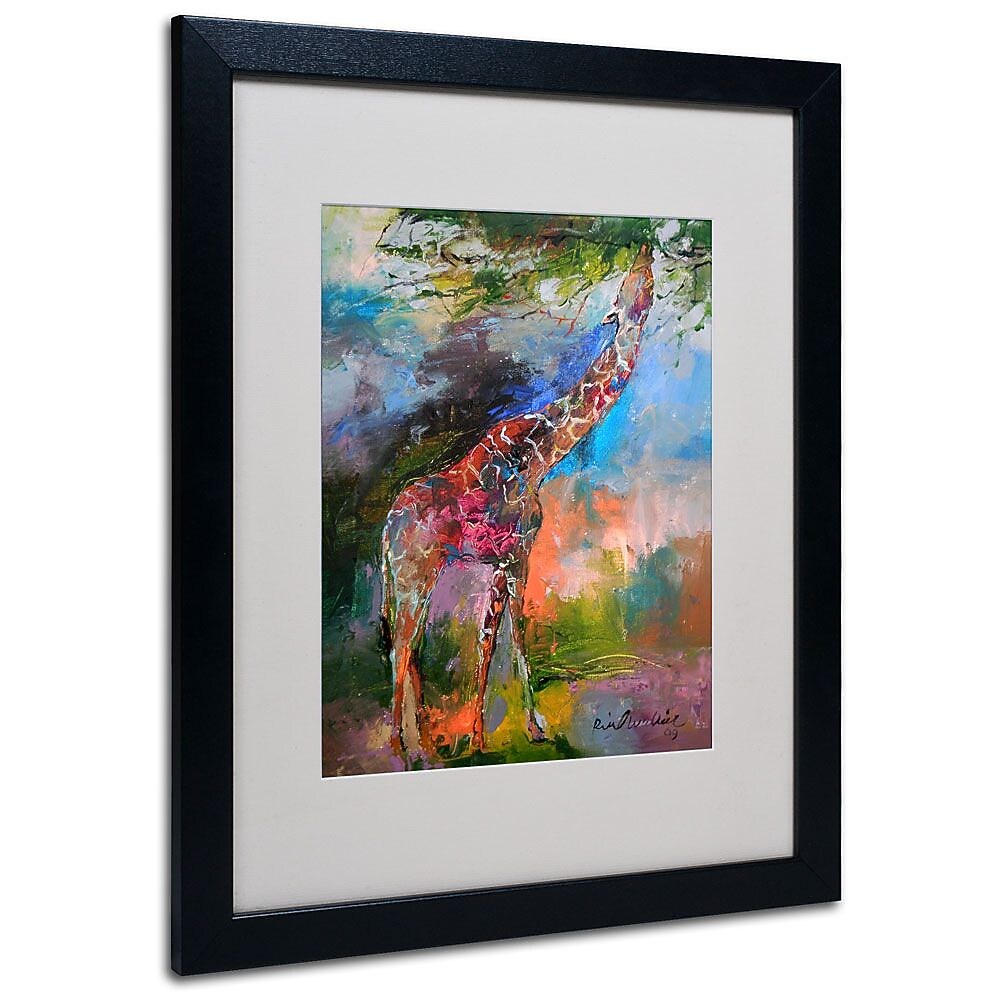 Trademark Fine Art 20" x 16" Acrylic Giraffe, Black