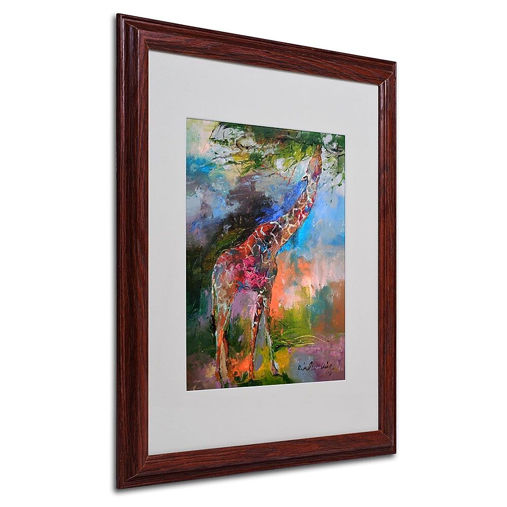 Trademark Fine Art 20" x 16" Acrylic Giraffe, Wood