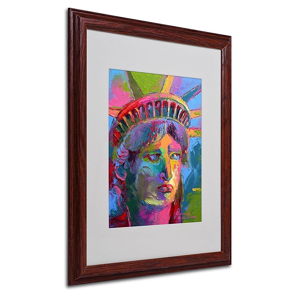 Trademark Fine Art 16" x 20" Acrylic Lady Liberty 2, Dark Wood