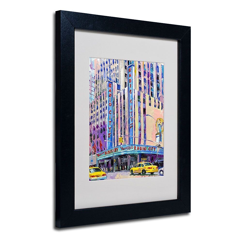 Trademark Fine Art 11" x 14" Acrylic Radio City Music Hall, Black Frame
