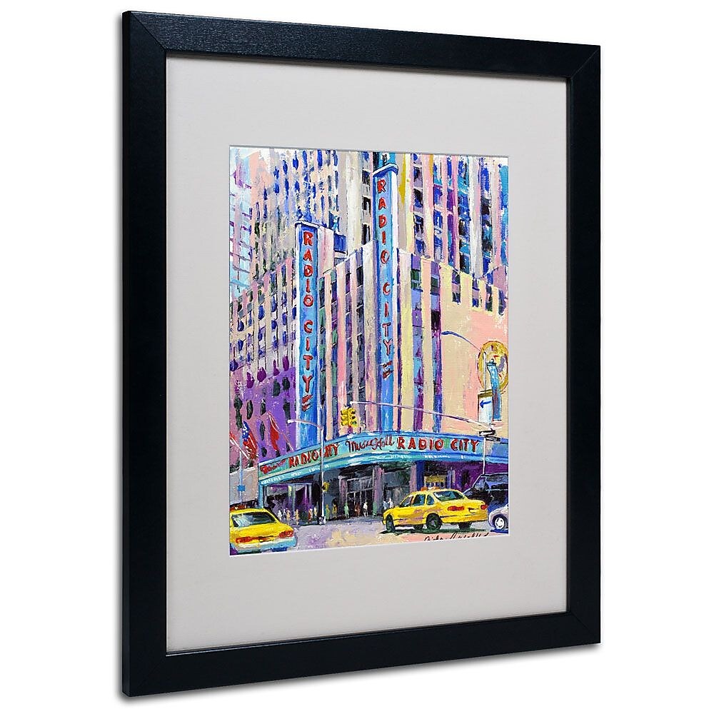 Trademark Fine Art 16" x 20" Acrylic, Canvas, Synthetic & Wood Matted Framed Art, Black Frame