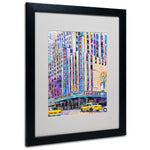 Trademark Fine Art 16" x 20" Acrylic, Canvas, Synthetic & Wood Matted Framed Art, Black Frame
