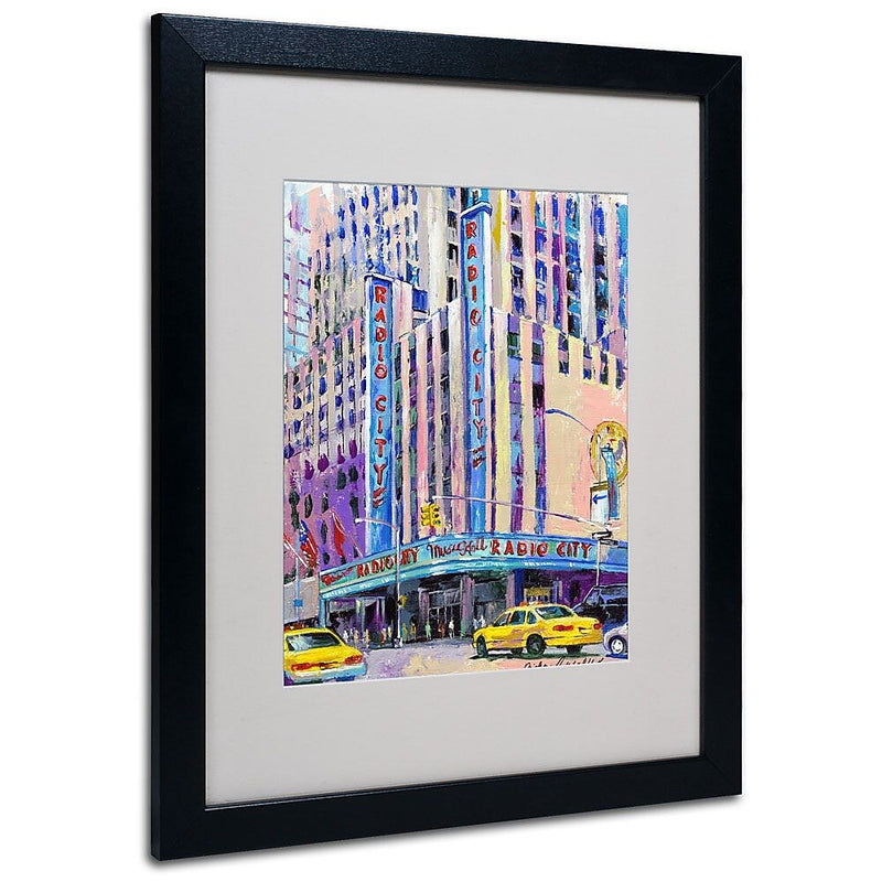 Trademark Fine Art 16" x 20" Acrylic, Canvas, Synthetic & Wood Matted Framed Art, Black Frame