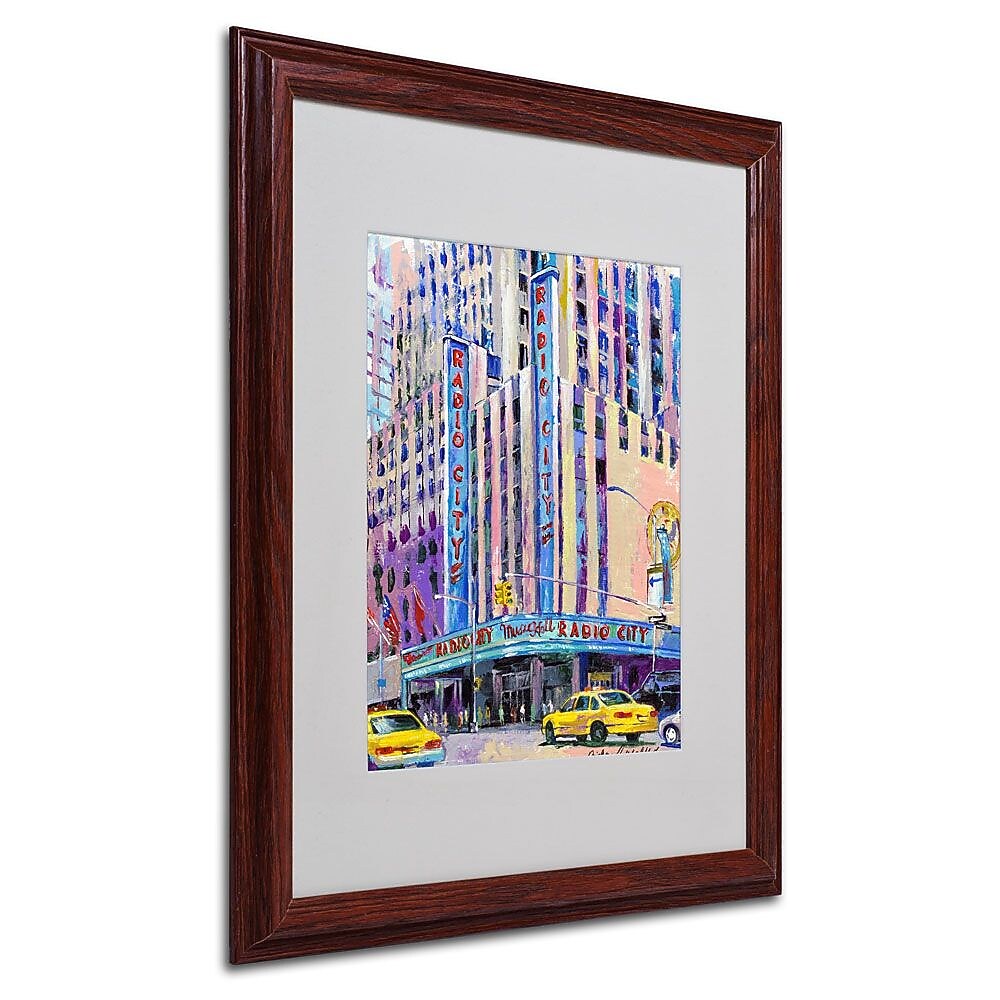 Trademark Fine Art 16" x 20" Acrylic, Canvas, Synthetic & Wood Matted Framed Art, Dark Wood Frame