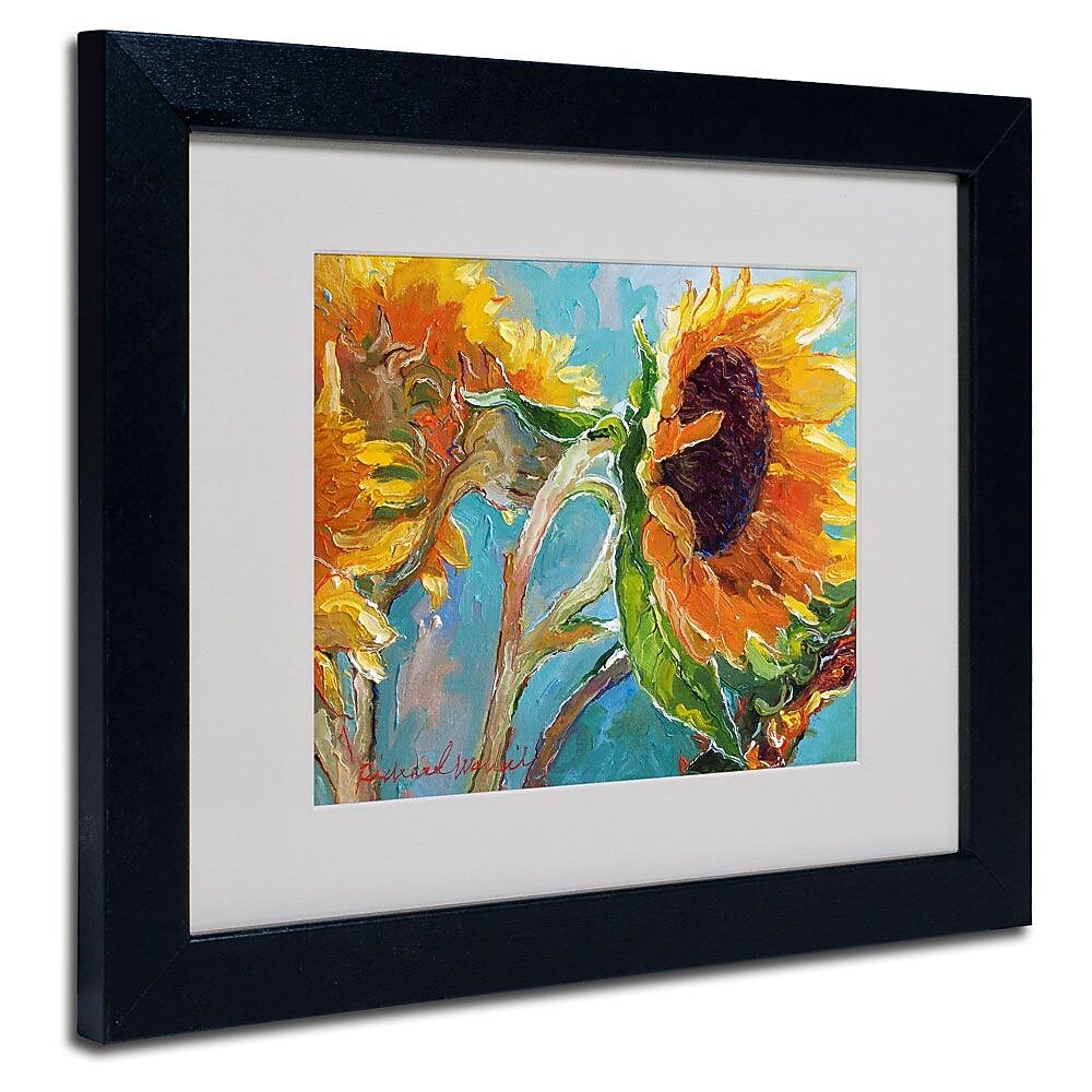 Trademark Fine Art 11" x 14" Acrylic, Canvas, Synthetic, Wood Matted Framed Art, Black Frame