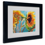 Trademark Fine Art 11" x 14" Acrylic, Canvas, Synthetic, Wood Matted Framed Art, Black Frame