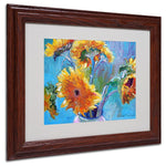Trademark Fine Art 11" x 14" Acrylic Sun 5, Dark Wooden Frame