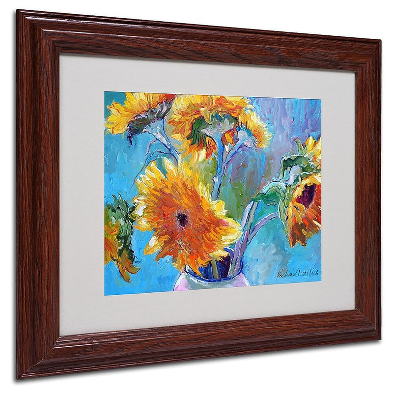 Trademark Fine Art 11" x 14" Acrylic Sun 5, Dark Wooden Frame