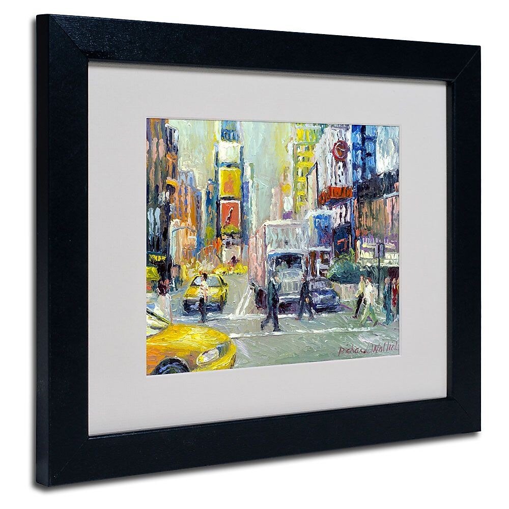 Trademark Fine Art 11" x 14" Acrylic Times Square, Black Frame