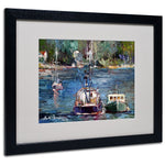 Trademark Fine Art 16" x 20" Acrylic Waiting to Ride, Black Frame