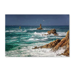 Trademark Fine Art 22" x 32" Wooden Frame Storm in Pointe du Raz