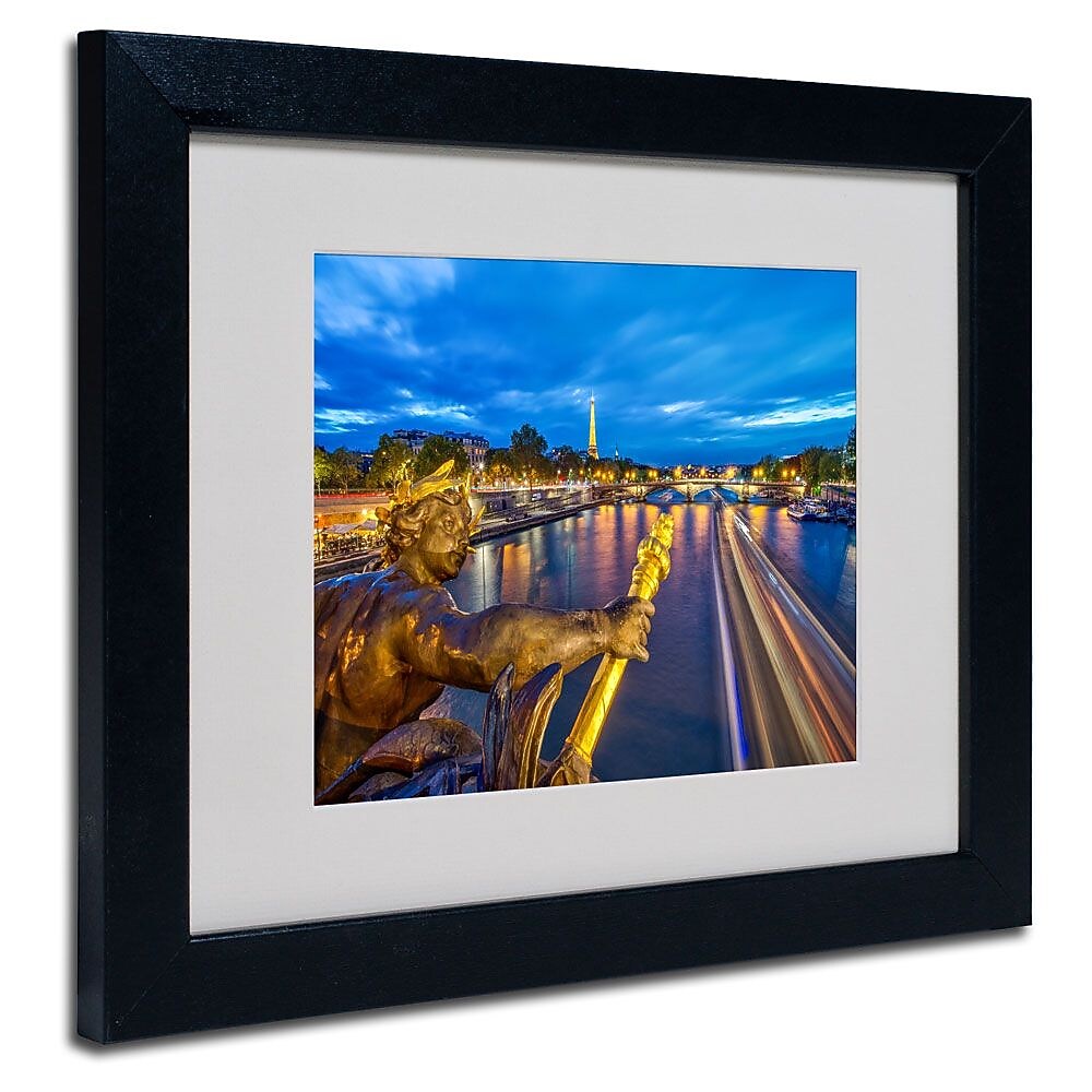 Trademark Fine Art 11" x 14" Acrylic Alexander Bridge Paris, Black Frame
