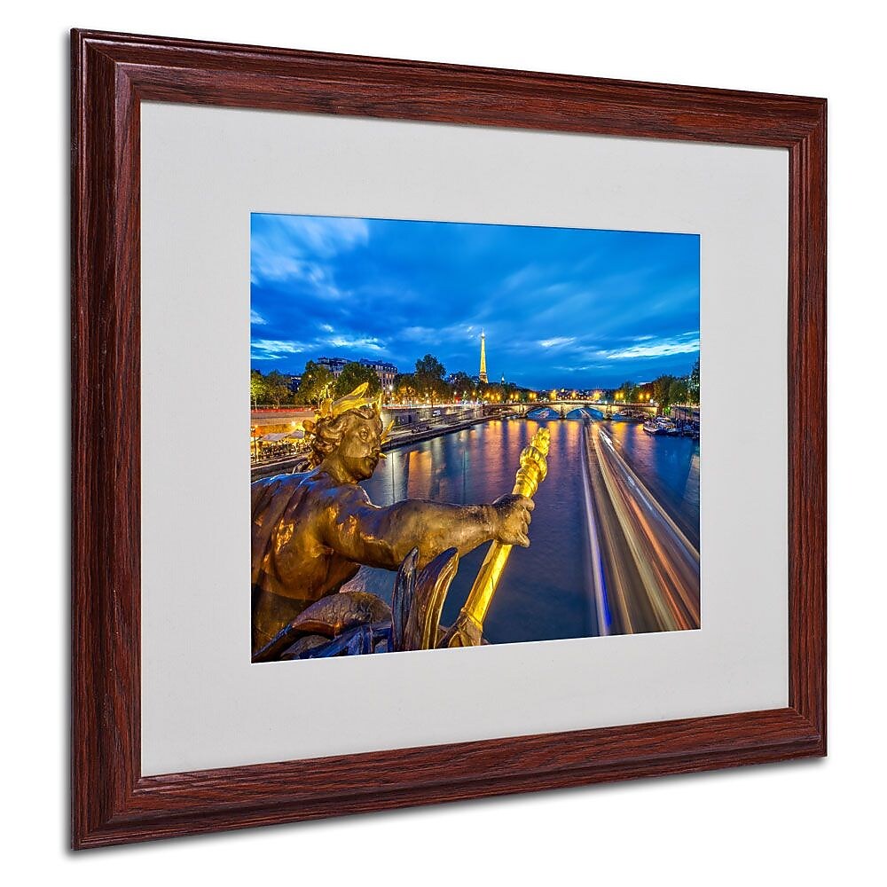 Trademark Fine Art 16" x 20" Acrylic Alexander Bridge Paris, Wood Frame