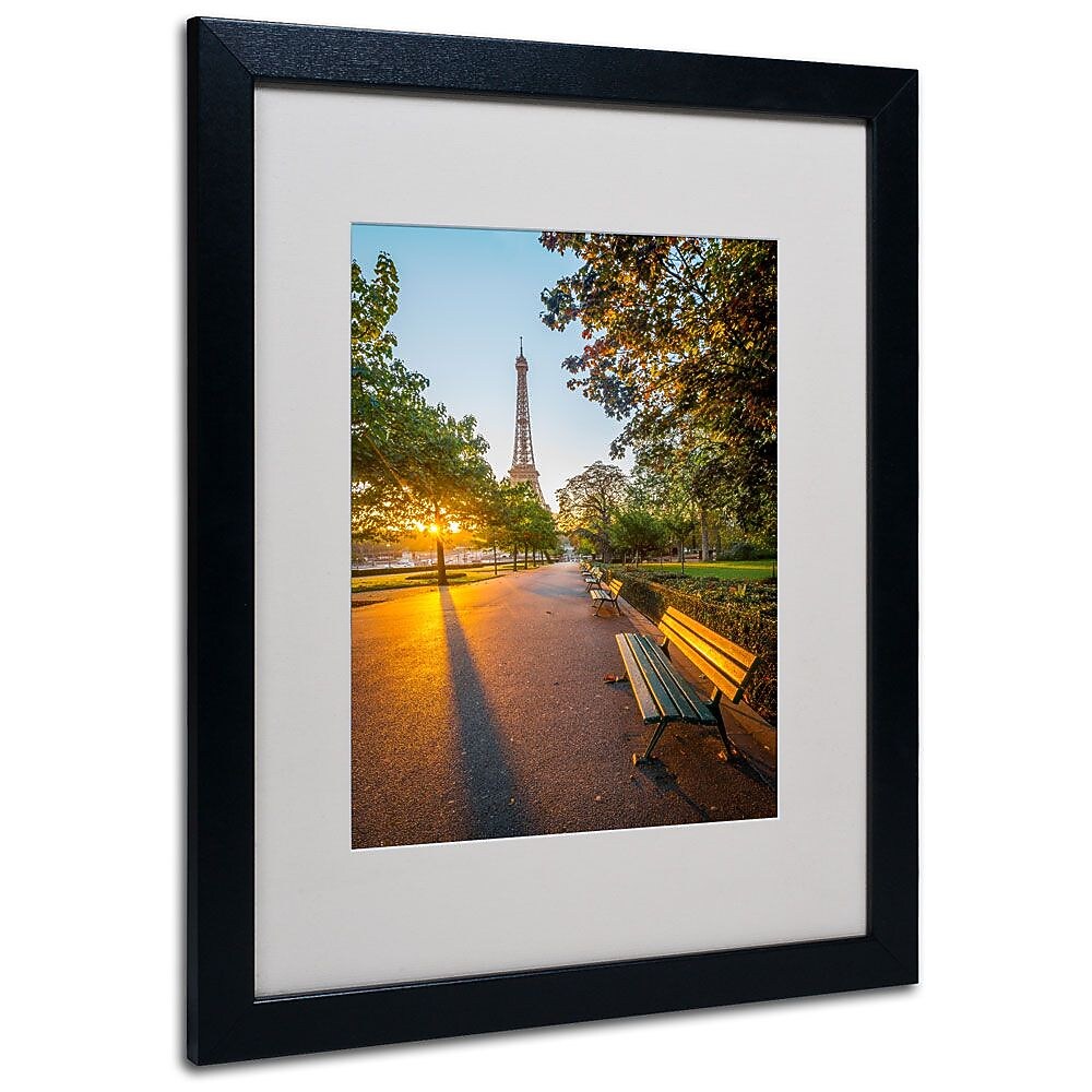 Trademark Fine Art 20" x 16" Canvas Crazy Morning Light Paris, Black Frame