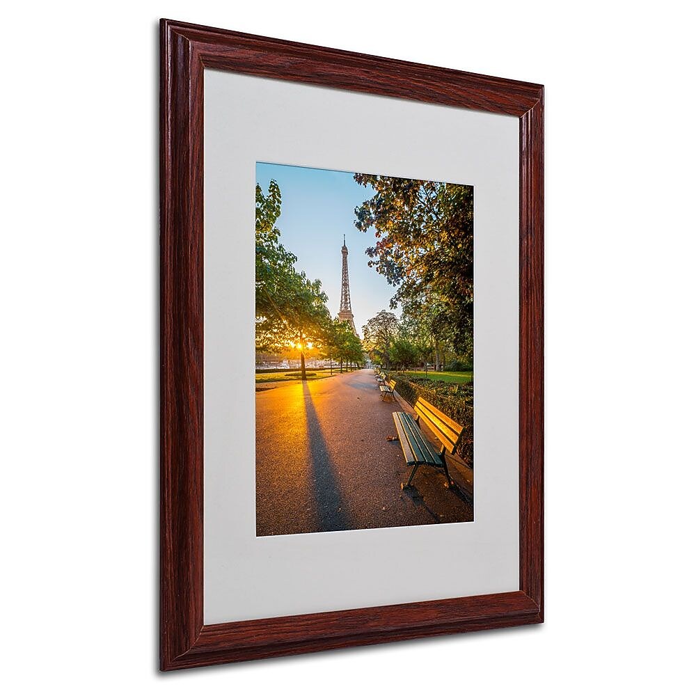 Trademark Fine Art 20" x 16" Canvas Crazy Morning Light Paris, Wood Frame