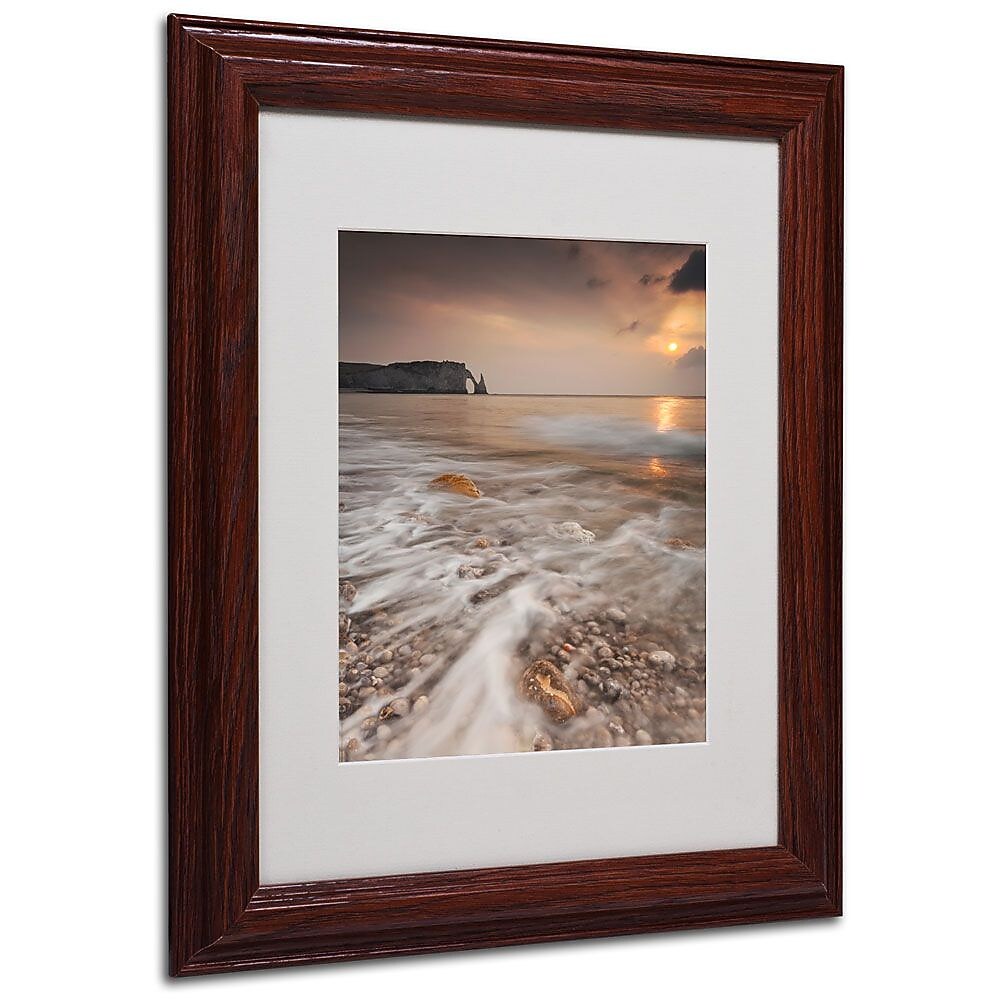 Trademark Fine Art 14" x 11" Acrylic Etretat, Wood Frame