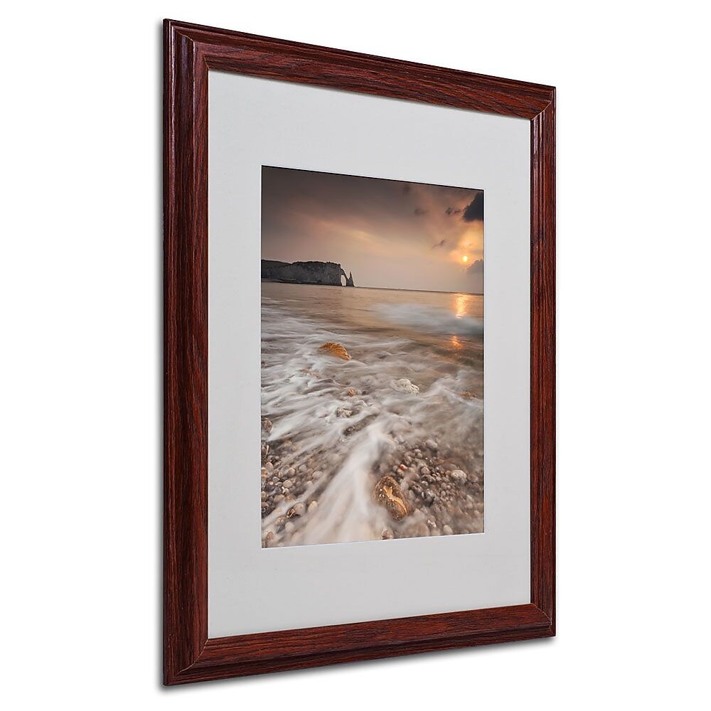 Trademark Fine Art 16" x 20" Acrylic Etretat Artwork, Wood Frame