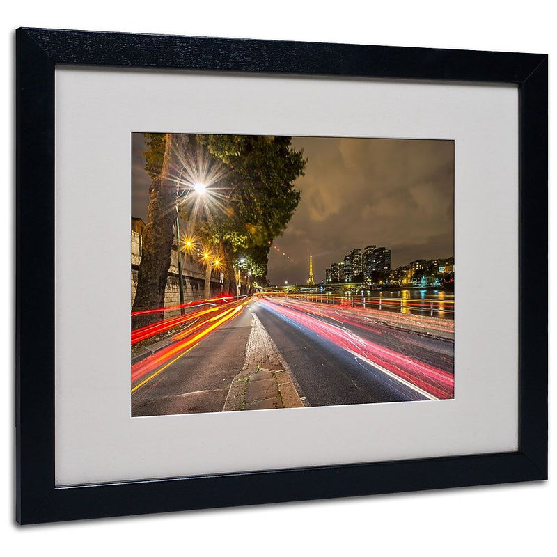 Trademark Fine Art 16" x 20" Acrylic Here is Paris, Black Frame